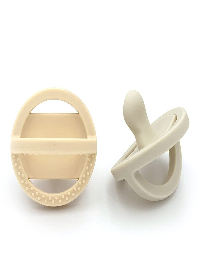 doddle & co. Doodle & Co. London Classic Pacifier for New Born Babies | BPA Free Angled Shape 100% Silicone for Infants with & Without Teeth | Helps Promote Healthy Oral Development | 0+ Months | 2 Pack - Image 1